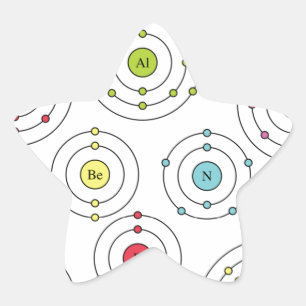 Periodische Muscheln Stern-Aufkleber