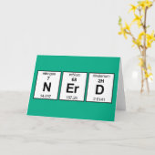 Periodische Nerd-Tabelle Karte (Gelbe Blume)
