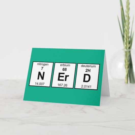 Periodische Nerd-Tabelle Karte (Vorderseite)