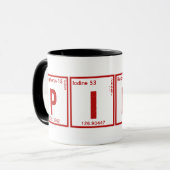 Periodische Piraten-Tasse Tasse (Vorderseite Links)