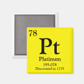 Periodische Platintabelle Magnet (Vorderseite/Rückseite)