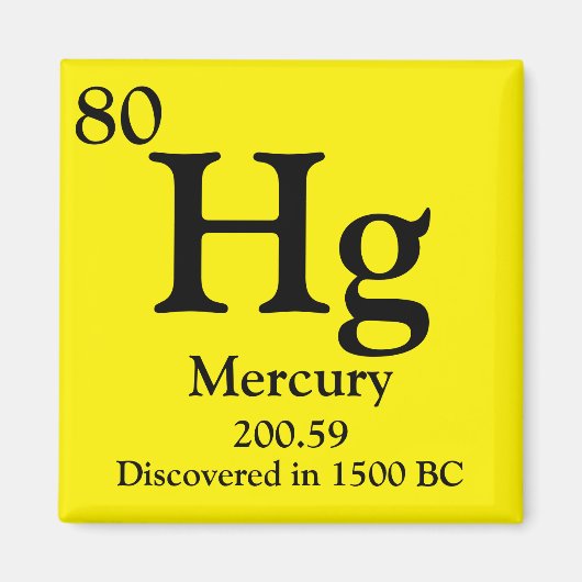 Periodische Quecksilbertabelle Magnet (Vorne)