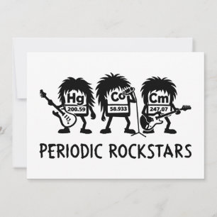 Periodische Rockstars Chemie Humor Einladung