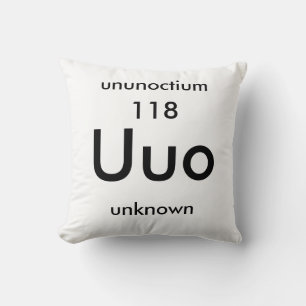 Periodische Tabelle 118 Ununooktiumpilz Kissen