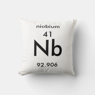 Periodische Tabelle 41 Niobium-Pillow Kissen