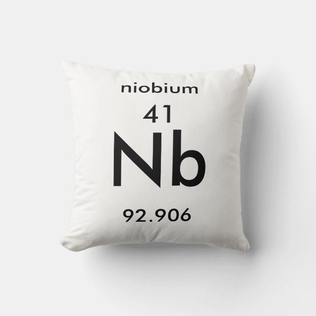 Periodische Tabelle 41 Niobium-Pillow Kissen (Vorderseite)