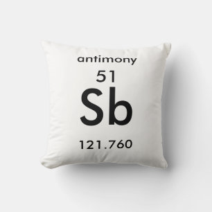 Periodische Tabelle 51 Antimonenpilz Kissen