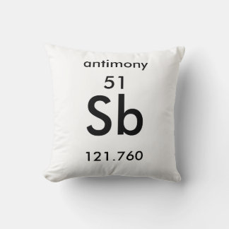 Periodische Tabelle 51 Antimonenpilz Kissen