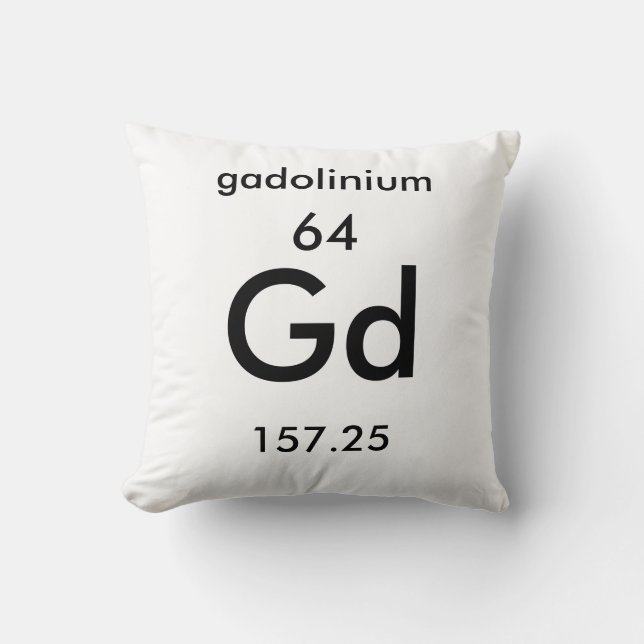 Periodische Tabelle 64 Gadolinium Pillow Kissen (Vorderseite)