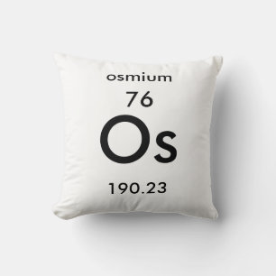 Periodische Tabelle 76 Osmium-Pillow Kissen