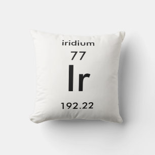 Periodische Tabelle 77 Iridium Pillow Kissen