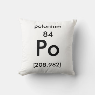Periodische Tabelle 84 Poloniumpilz Kissen