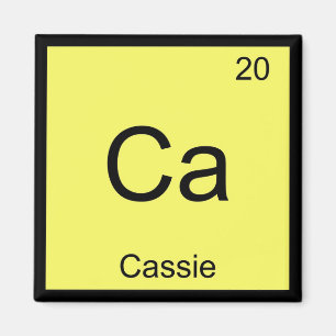 Periodische Tabelle "Cassie Name Chemistry Element Magnet