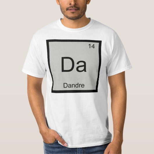 Periodische Tabelle "Dandre Name Chemistry Element T-Shirt (Vorderseite)