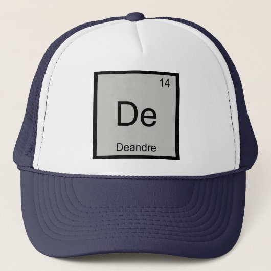 Periodische Tabelle "Deandre Name Chemistry Elemen Truckerkappe (Vorderseite)