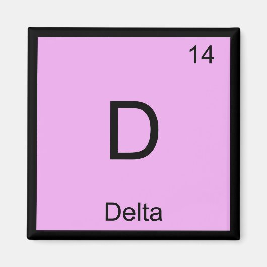 Periodische Tabelle "Delta Name Chemistry Element" Magnet (Vorne)