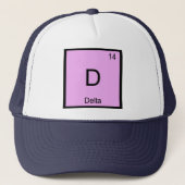 Periodische Tabelle "Delta Name Chemistry Element" Truckerkappe (Vorderseite)