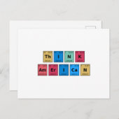 Periodische Tabelle denken Postkarte (Vorne/Hinten)