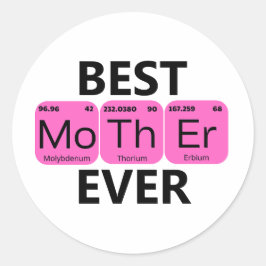 Periodische Tabelle der besten Mutter je Runder Aufkleber