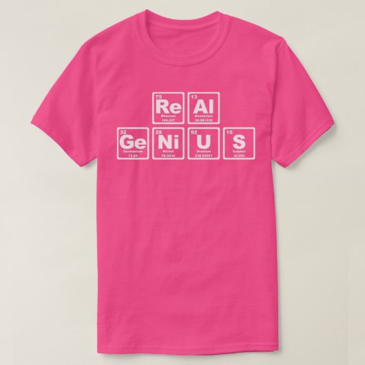 Periodische Tabelle der echten Genie T-Shirt (Design vorne)