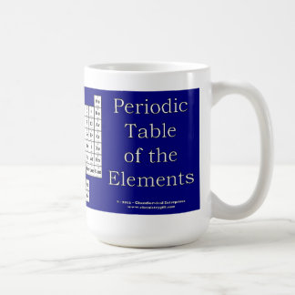 Periodische Tabelle der Element-Tasse - Blau Kaffeetasse