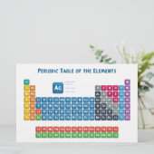 Periodische Tabelle der Elemente 2 Briefpapier (Stehend Vorderseite)