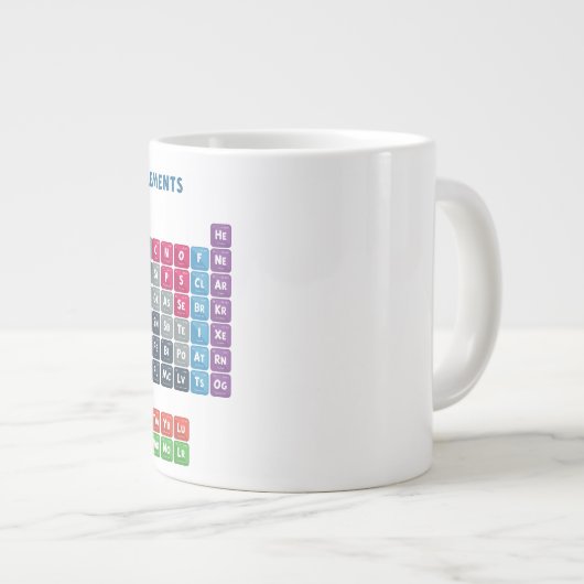Periodische Tabelle der Elemente 2 Jumbo-Tasse (Vorderseite Rechts)