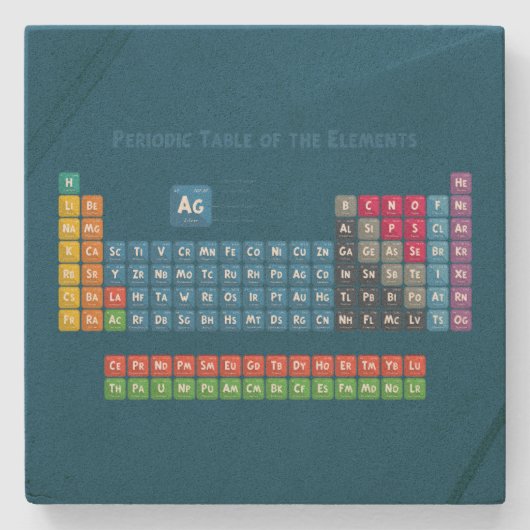 Periodische Tabelle der Elemente 2 Steinuntersetzer (Vorderseite)