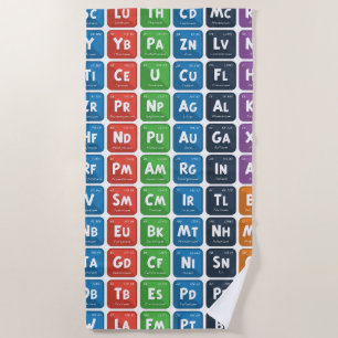 Periodische Tabelle der Elemente 3 Strandtuch