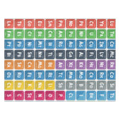 Periodische Tabelle der Elemente 3 Tischdecke (Vorderseite (Horizontal))
