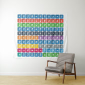 Periodische Tabelle der Elemente 3 Wandteppich (Beispiel (Horizontal))