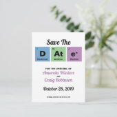 Periodische Tabelle der Elemente Ankündigungspostkarte (Stehend Vorderseite)