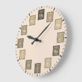 Periodische Tabelle der Elemente Beige Wissenschaf Große Wanduhr (Winkel)