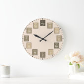 Periodische Tabelle der Elemente Beige Wissenschaf Große Wanduhr (Zuhause)