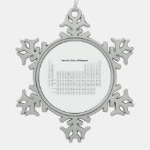 Periodische Tabelle der Elemente Chemical Chart Sc Schneeflocken Zinn-Ornament (Vorderseite)