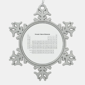 Periodische Tabelle der Elemente Chemical Chart Sc Schneeflocken Zinn-Ornament