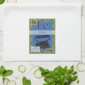 Periodische Tabelle der Elemente (Eisen, Fe) Geschirrtuch (Gefaltet)