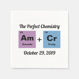 Periodische Tabelle der Elemente Hochzeit Serviette