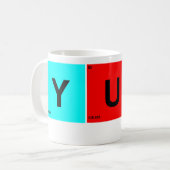 Periodische Tabelle der Elemente im YUP Kaffeetasse (Vorderseite Links)