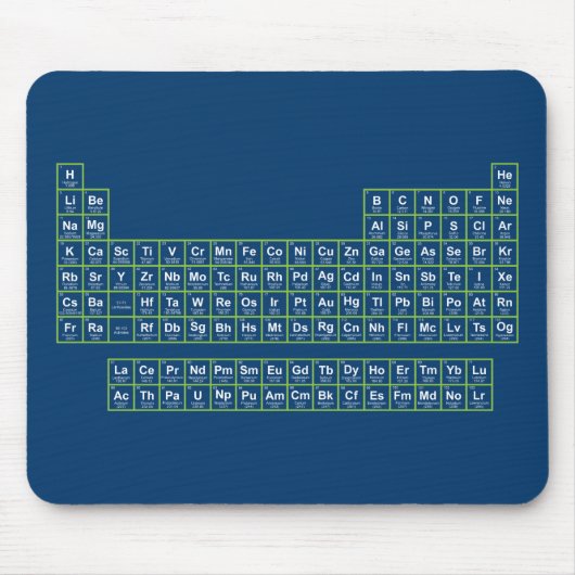 Periodische Tabelle der Elemente Maus-Pad Mousepad (Vorne)