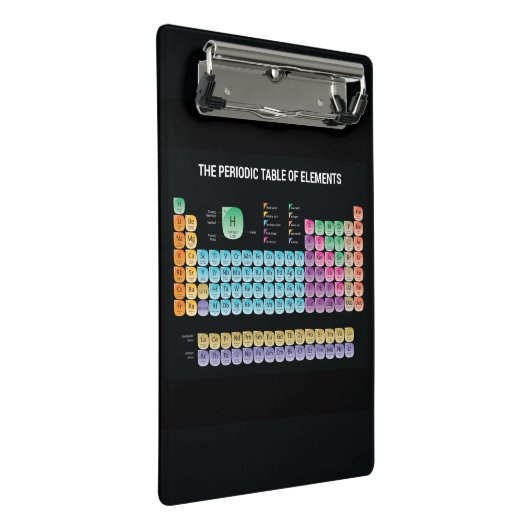 Periodische Tabelle der Elemente Mini Klemmbrett (Schrägansicht)