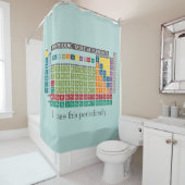 Periodische Tabelle der Elemente mit grüner Münze Duschvorhang (Beispiel)