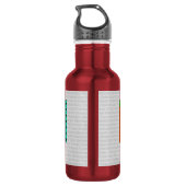 Periodische Tabelle der Elemente mit Hintergrund Trinkflasche (Rückseite)