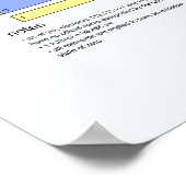 Periodische Tabelle der Elemente mit Metallen Poster (Ecke)