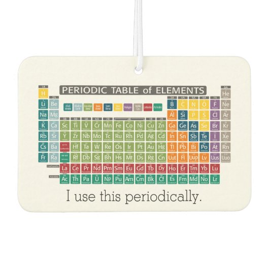 Periodische Tabelle der Elemente - Periodische Anw Autolufterfrischer (Vorderseite)