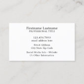 Periodische Tabelle der Elemente - Periodische Anw Visitenkarte (Rückseite)