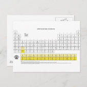 Periodische Tabelle der Elemente Postkarte (Vorne/Hinten)