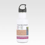 Periodische Tabelle der Elemente Wasserflasche<br><div class="desc">Verwenden Sie diese Wasserflasche mit den 118 atomaren Elementen in Pastellfarben des Periodic Table of Elements,  die Sie überall mitnehmen können,  um Ihren Chemiekurs zu überarbeiten! Oder erhalten Sie es für ein besonderes Geschenk an Ihren naturwissenschaftlichen Nerd oder Ihren Lieblingslehrer!</div>