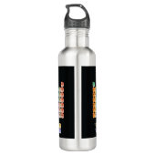 Periodische Tabelle der Elemente werfen Kissen Edelstahlflasche (Rückseite)