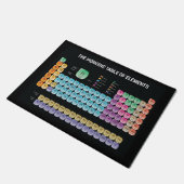 Periodische Tabelle der Elemente werfen Kissen Fußmatte (Schrägansicht)